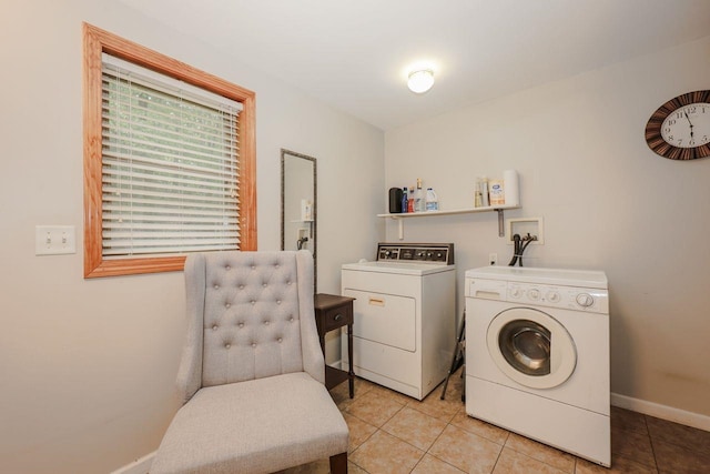 29 Isaac Frye Hwy, Wilton, NH 03086 - laundry area with washer and clothes dryer, light tile patterned floors, and baseboards