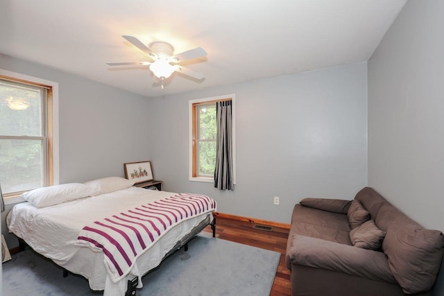 29 Isaac Frye Hwy, Wilton, NH 03086 - bedroom with wood finished floors, baseboards, and a ceiling fan