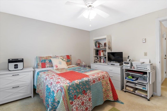 7 Daniel Plummer Rd Unit E, Goffstown, NH 03045 - bedroom with light carpet and ceiling fan