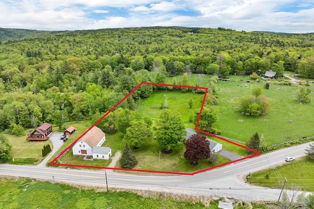 223 Deering Center Rd, Deering, NH 03244 - aerial view of property's location featuring a forest and property boundaries highlighted