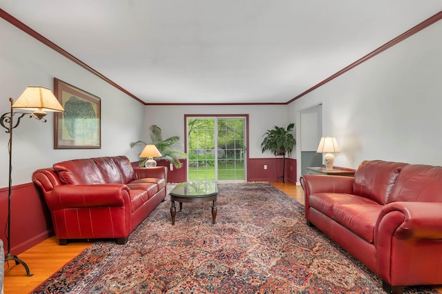 223 Deering Center Rd, Deering, NH 03244 - living area with wood finished floors, ornamental molding, and a wainscoted wall
