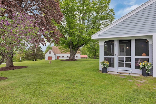 223 Deering Center Rd, Deering, NH 03244 - view of grassy yard with a sunroom