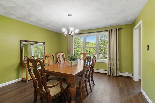 11 Woodhenge Cir, Londonderry, NH 03053 - dining space with baseboards, dark wood-type flooring, and healthy amount of natural light