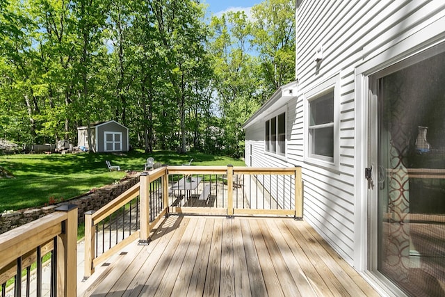 11 Woodhenge Cir, Londonderry, NH 03053 - wooden terrace with a yard and view of scattered trees