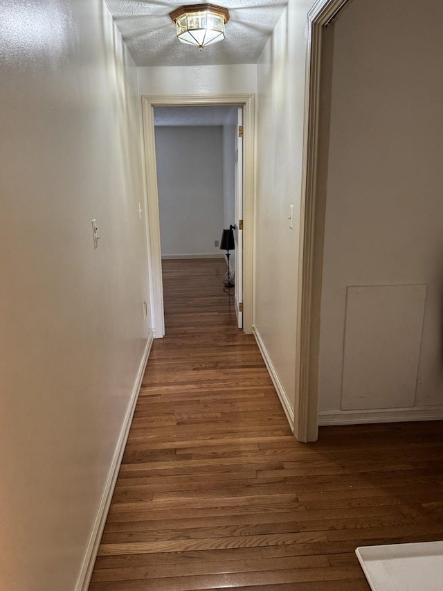 9 Quarry Rd, Hampstead, NH 03841 - corridor with wood finished floors, baseboards, and a textured ceiling