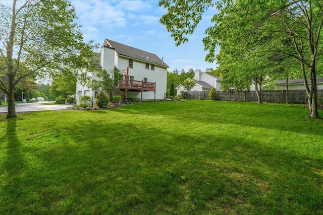 37 Level St, Merrimack, NH 03054 - view of yard with a wooden deck, driveway, and stairs