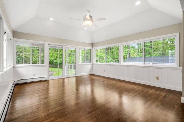 47 Blossom Rd, Windham, NH 03087 - unfurnished sunroom featuring a baseboard heating unit, baseboard heating, and lofted ceiling