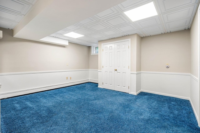 47 Blossom Rd, Windham, NH 03087 - basement featuring carpet floors, baseboard heating, and baseboards