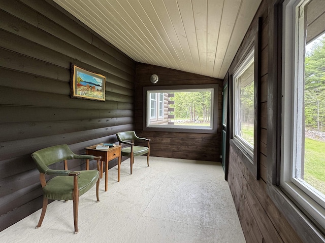 689 Hard Scrabble Rd, Sweden, ME 04008 - sunroom / solarium featuring lofted ceiling