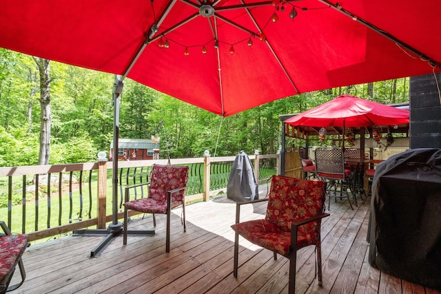 72 Beaver Rd, Strafford, NH 03884 - wooden deck with outdoor dining area