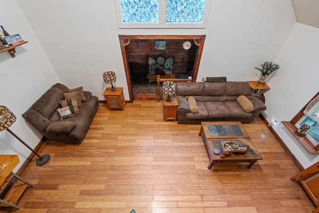 72 Beaver Rd, Strafford, NH 03884 - living room featuring light wood-style flooring and baseboards