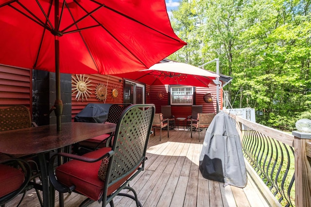 72 Beaver Rd, Strafford, NH 03884 - wooden deck with outdoor dining space