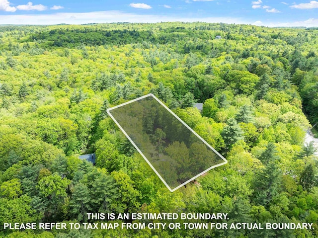 72 Beaver Rd, Strafford, NH 03884 - aerial overview of property's location with a forest and property boundaries highlighted