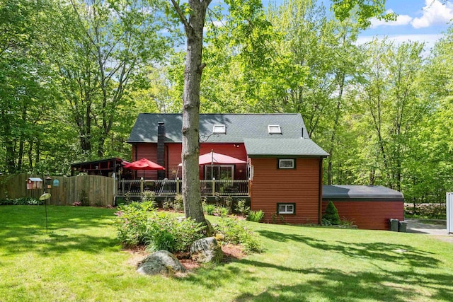 72 Beaver Rd, Strafford, NH 03884 - rear view of house featuring a yard and roof with shingles