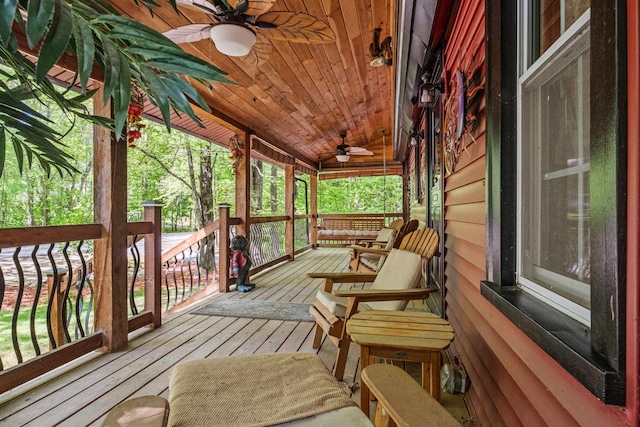 72 Beaver Rd, Strafford, NH 03884 - deck featuring ceiling fan