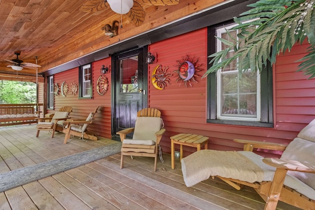 72 Beaver Rd, Strafford, NH 03884 - porch featuring ceiling fan