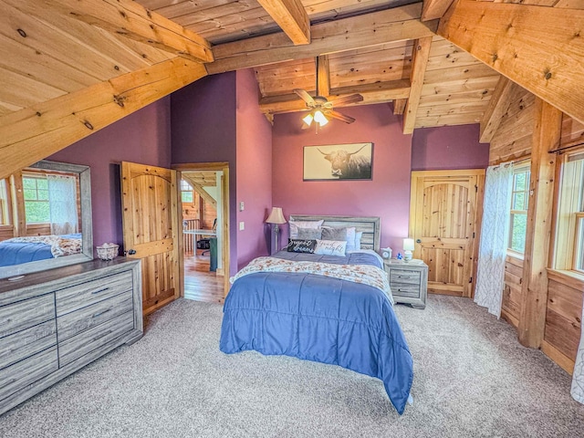 93 Rowell Hill Rd, New London, NH 03257 - carpeted bedroom with multiple windows and wood ceiling