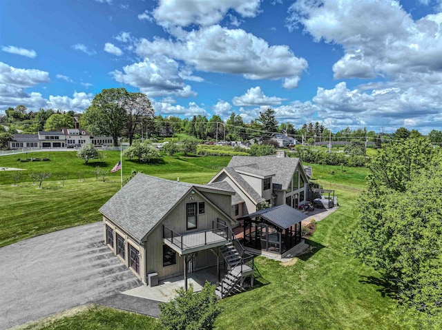 93 Rowell Hill Rd, New London, NH 03257 - aerial view of property and surrounding area with a tree filled landscape