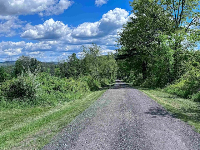 93 Rowell Hill Rd, New London, NH 03257 - view of dirt / gravel road featuring a forest view