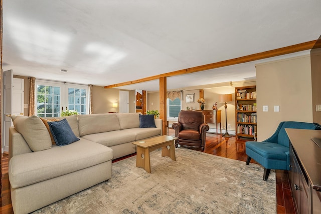 92 Mace Rd, Hampton, NH 03842 - living room with wood finished floors and a baseboard radiator