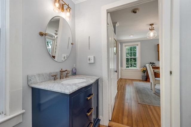 92 Mace Rd, Hampton, NH 03842 - bathroom featuring hardwood / wood-style flooring and vanity