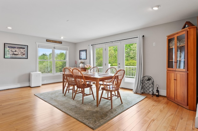345 Williams Rd, Littleton, NH 03561 - dining space with healthy amount of natural light, light wood-style flooring, recessed lighting, and baseboards
