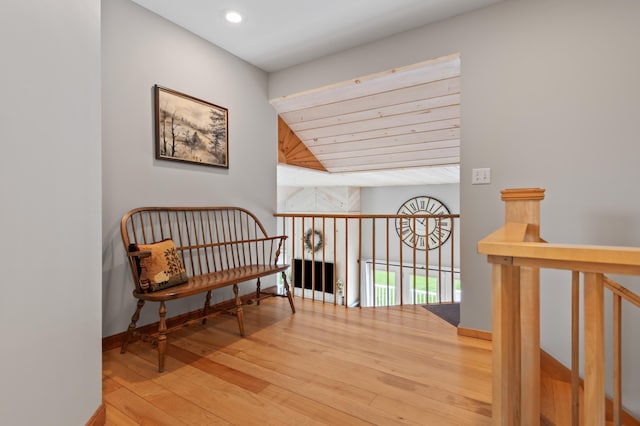 345 Williams Rd, Littleton, NH 03561 - living area with hardwood / wood-style flooring, recessed lighting, and baseboards