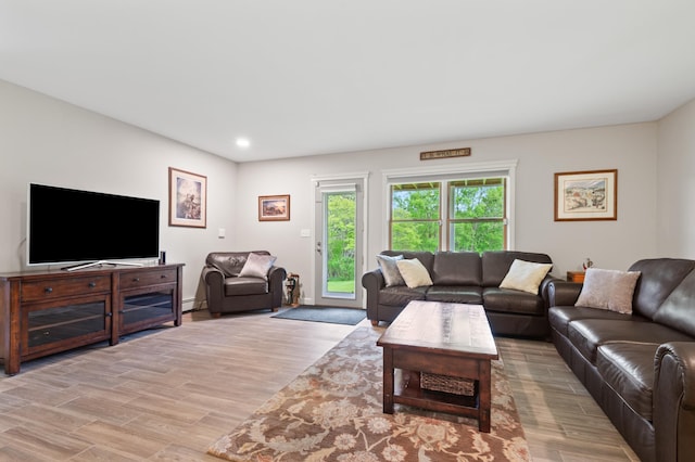 345 Williams Rd, Littleton, NH 03561 - living room with light wood finished floors and recessed lighting