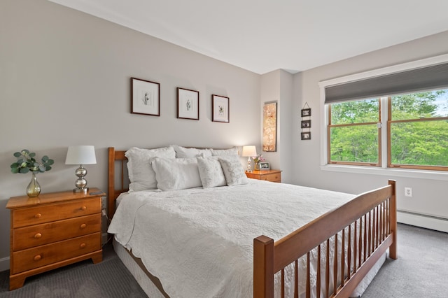 345 Williams Rd, Littleton, NH 03561 - bedroom with carpet floors, a baseboard radiator, and baseboards