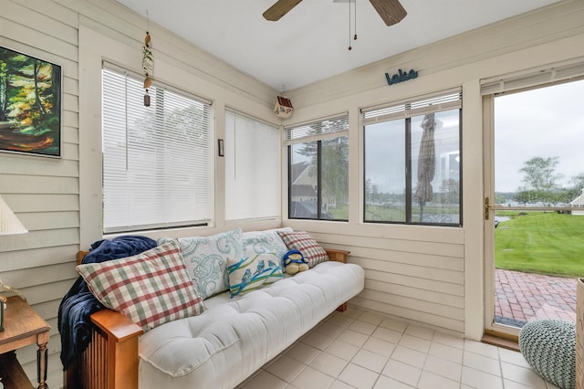 51 Cardinal Dr Unit B, Laconia, NH 03246 - sunroom / solarium with a ceiling fan and plenty of natural light