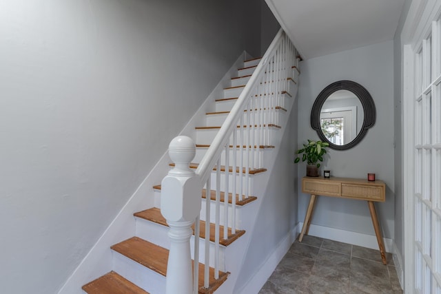 12 Harvard St, Exeter, NH 03862 - stairway featuring baseboards