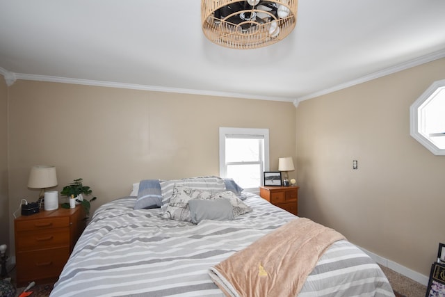 12 Harvard St, Exeter, NH 03862 - bedroom featuring ornamental molding, multiple windows, carpet floors, and baseboards