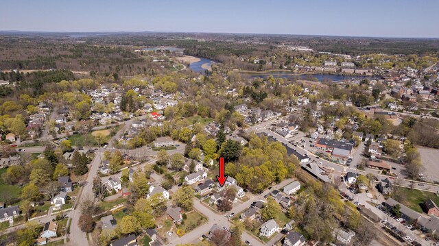 12 Harvard St, Exeter, NH 03862 - aerial view of property and surrounding area featuring a large body of water