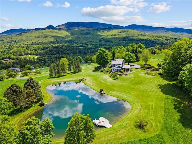 83 Dewey Farm Rd, Stowe, VT 05672 - aerial view of a water and mountain view