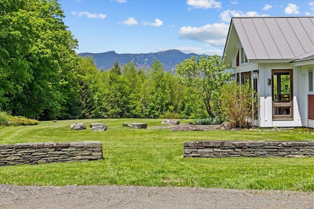 83 Dewey Farm Rd, Stowe, VT 05672 - view of green lawn featuring a mountain view