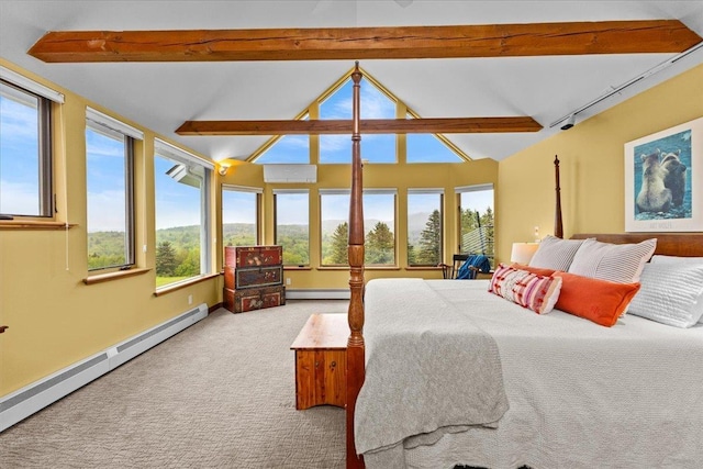 83 Dewey Farm Rd, Stowe, VT 05672 - carpeted bedroom with a baseboard radiator and baseboards