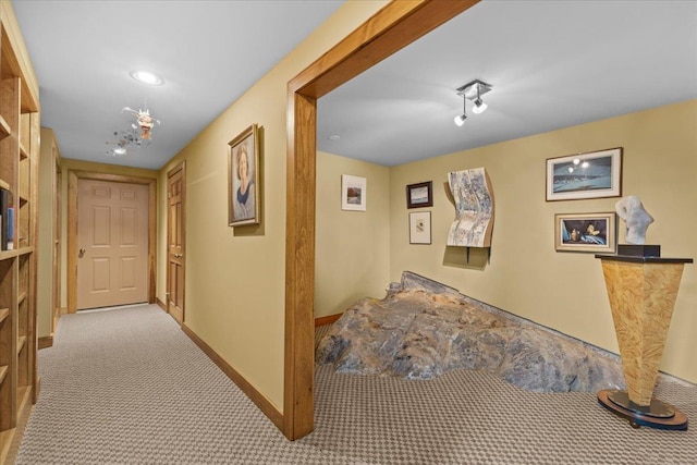 83 Dewey Farm Rd, Stowe, VT 05672 - hallway featuring carpet and baseboards
