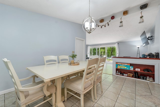 4 Johns Dr Unit A, Hooksett, NH 03106 - dining area with light tile patterned floors and a chandelier