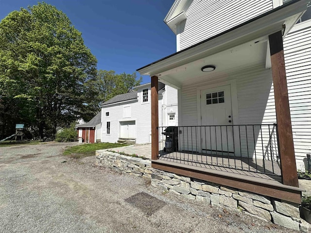 8 Main St, Bennington, NH 03442 - view of exterior entry with a porch