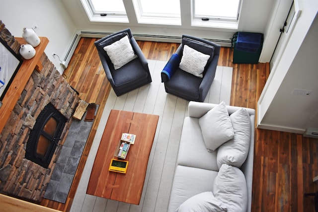 369 Bear Path Ln Unit 30, Burke, VT 05832 - living area with wood finished floors