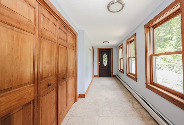 278 N Rd, Deerfield, NH 03037 - entryway featuring baseboard heating and baseboards