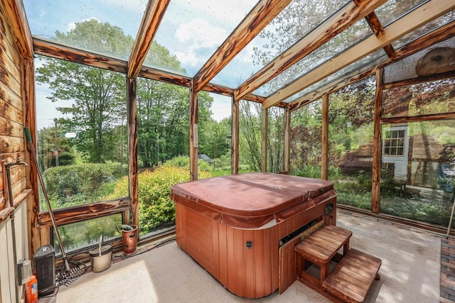 278 N Rd, Deerfield, NH 03037 - sunroom with a hot tub
