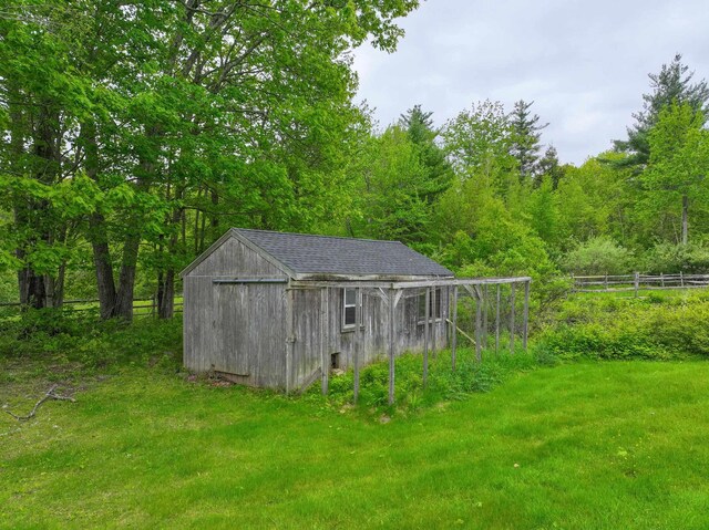 278 N Rd, Deerfield, NH 03037 - view of shed featuring a view of trees