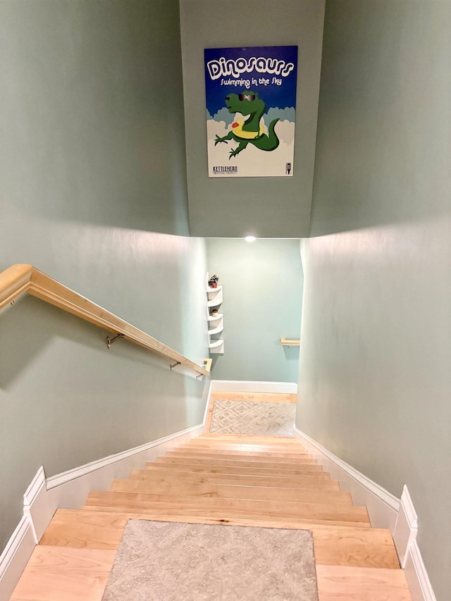 17 Callaway Dr Unit 4, Concord, NH 03301 - staircase with wood finished floors and baseboards