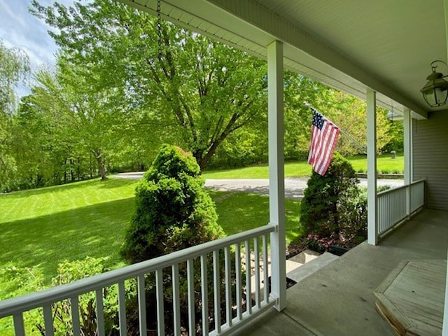 647 Poker Hill Rd, Underhill, VT 05489 - porch featuring a yard and ceiling fan