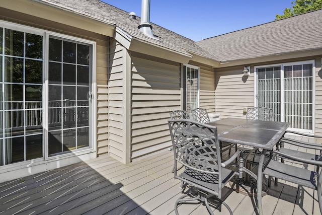 27 Autumn Ln, Hampstead, NH 03826 - wooden terrace featuring outdoor dining area