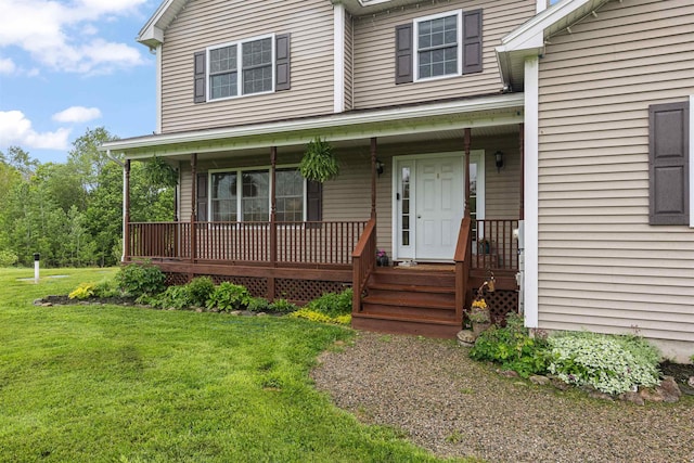 6 Pheasant Run Rd, Fairfax, VT 05454 - view of front of property with covered porch and a front lawn