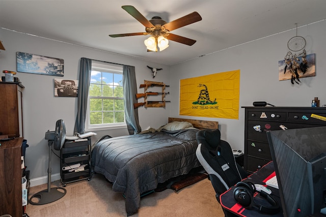 6 Pheasant Run Rd, Fairfax, VT 05454 - carpeted bedroom featuring ceiling fan, a desk, and baseboards
