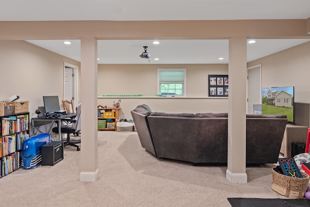 6 Pheasant Run Rd, Fairfax, VT 05454 - carpeted living room with recessed lighting and baseboards