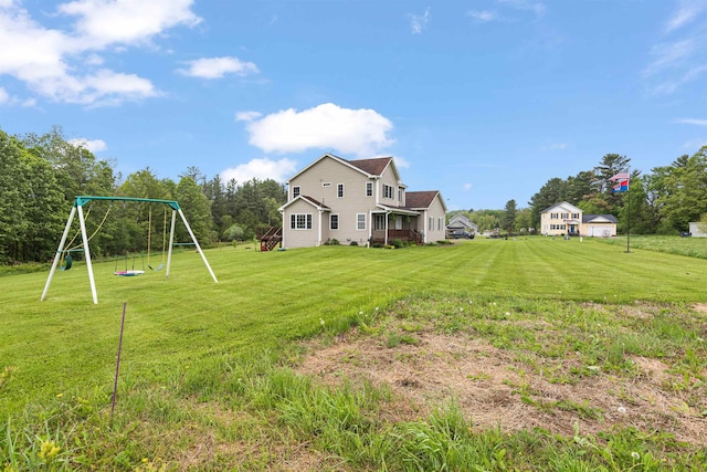 6 Pheasant Run Rd, Fairfax, VT 05454 - view of green lawn with a playground
